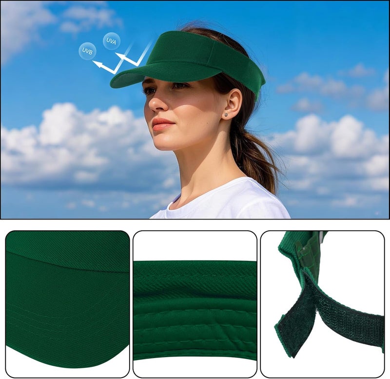 Rbenxia 1PC Adjustable Sport Visors Sun Visor Hats Cap Visors for Women and Men - Image 4